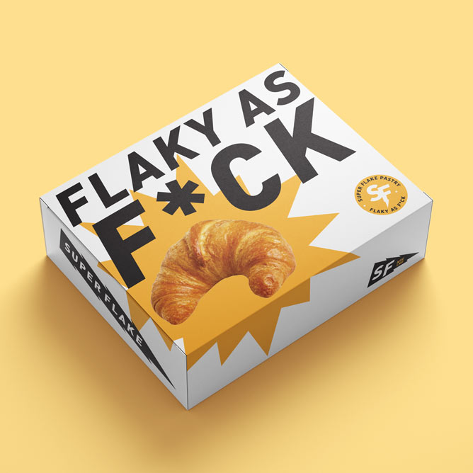 Digital Design Packages | Packaging Design | Box Design | Super Flake Pastry