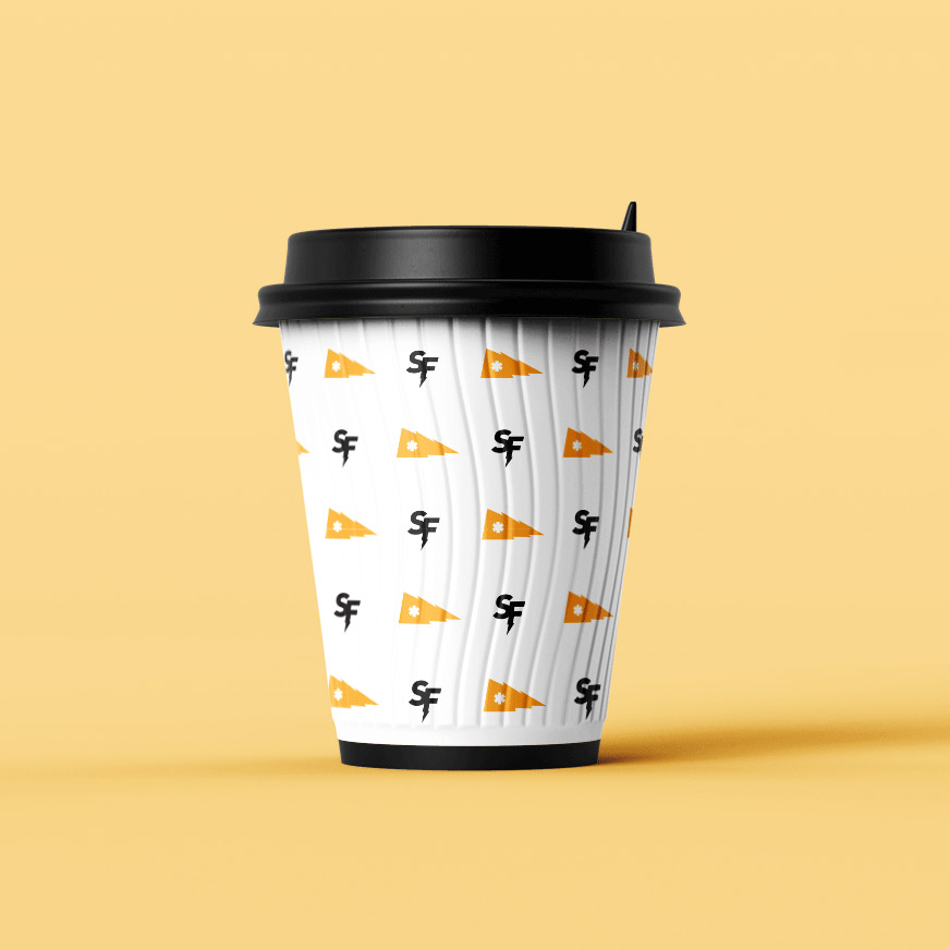 Branding | Digital Design Packages | Super Flake Pastry | Coffee Cup Design